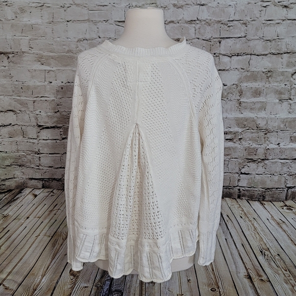 Anthropologie Angel Of The North Nulia Circle Poncho Size XS/S Cream - Picture 4 of 11